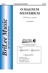 O Magnum Mysterium TTB choral sheet music cover